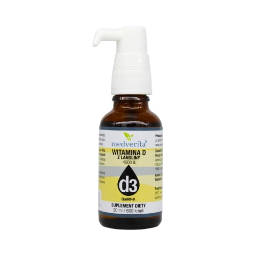 Medverita - Witamina D3 4000 IU z lanoliny - 30 ml Medverita - Witamina D3 4000 IU z lanoliny - 30 ml
